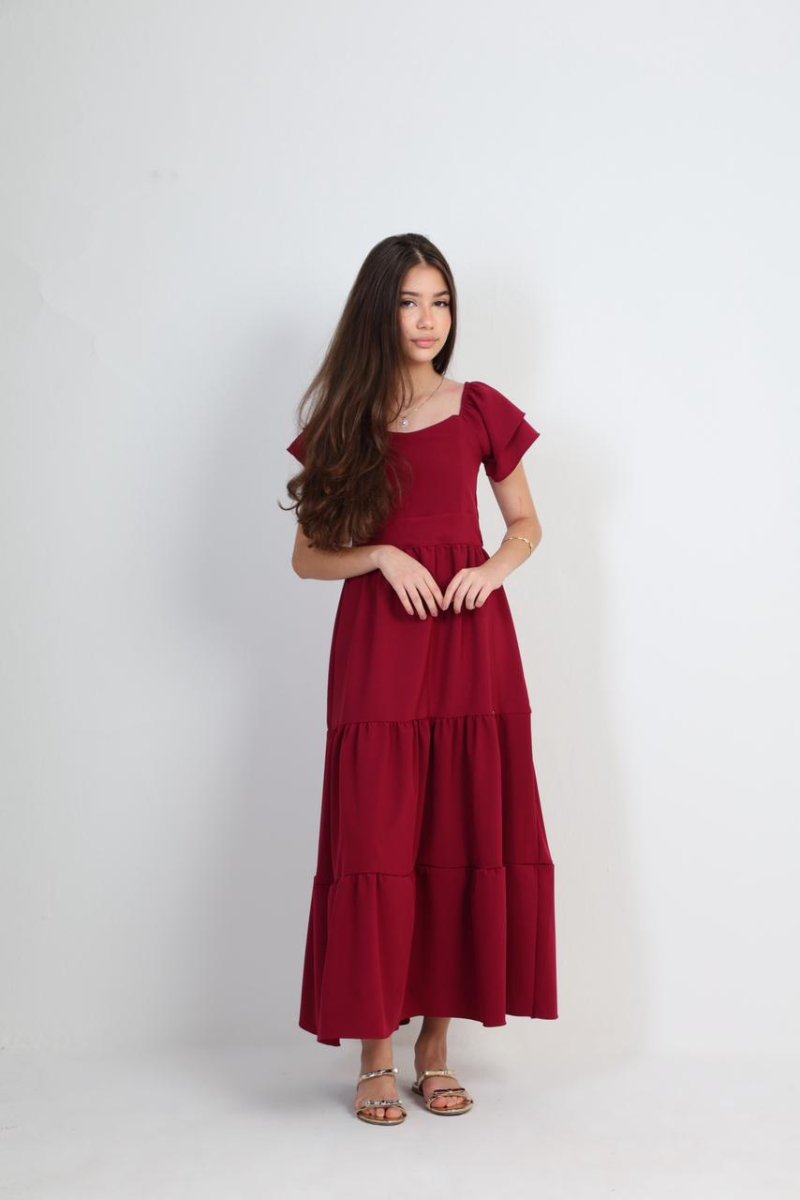 vestido juvenil longo 10246