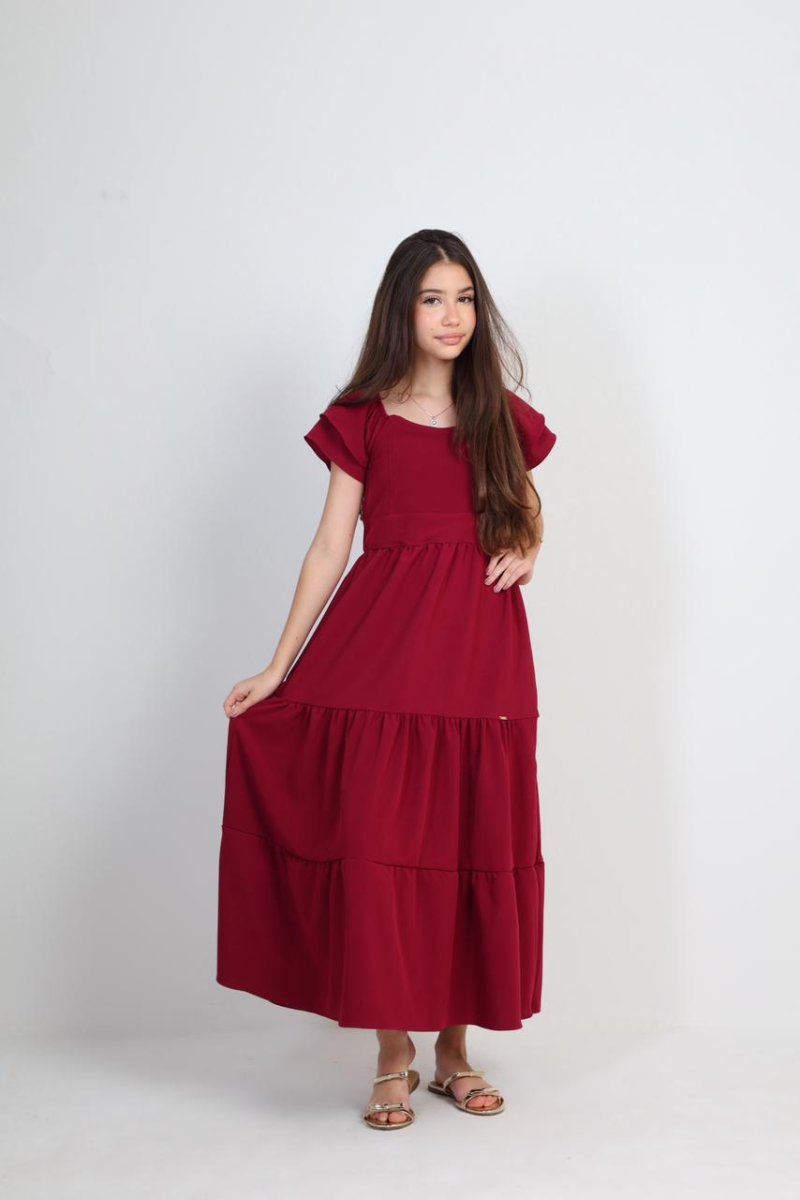 vestido juvenil longo 10246