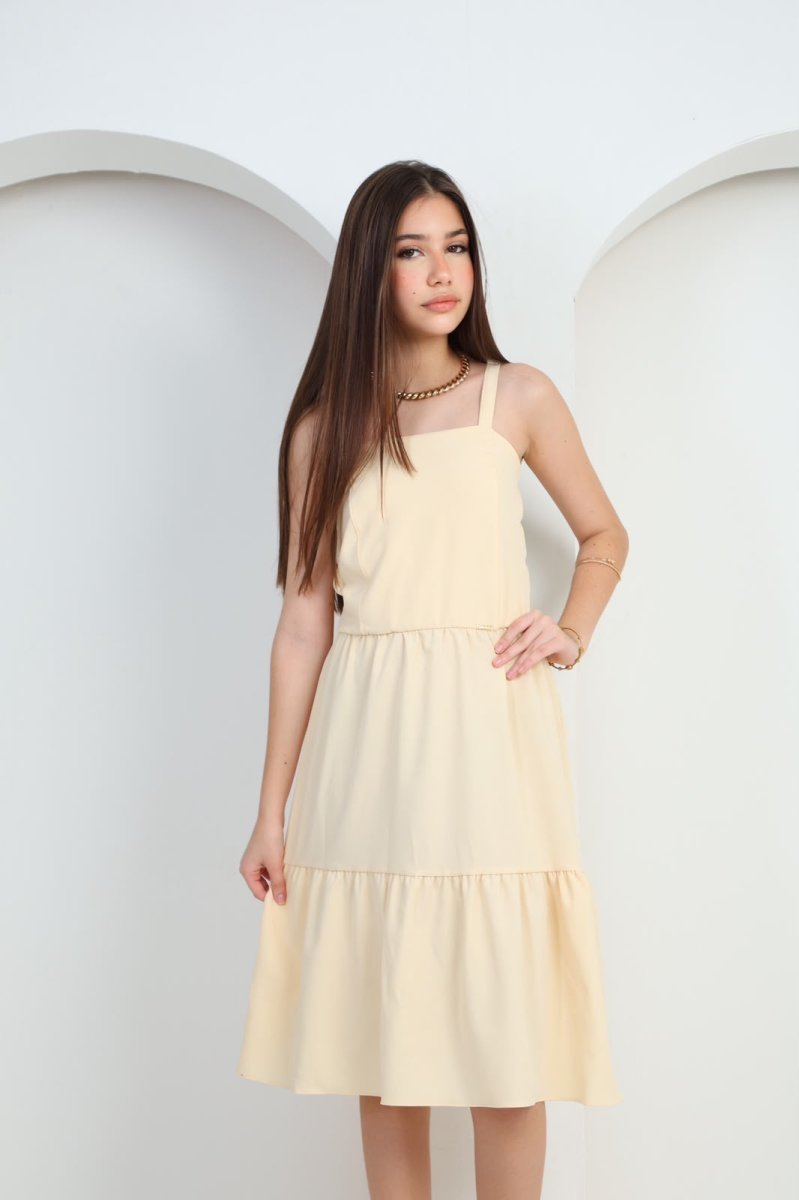 vestido midi juvenil alça 10249
